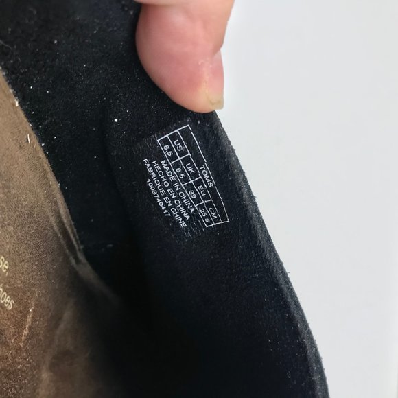 Tom's Black Suede Leila Mule Size 8.5 - Picture 6 of 7